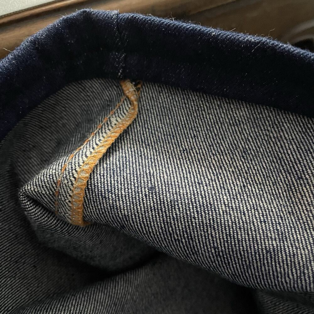 Bigstone Jeans Men 38x79 Indigo Vintage 70s Denim Straight Blue Dark Wash A9011 - Picture 11 of 11